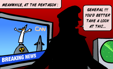 Meanwhile at the Pentagon: General!!! You'd better take a look at this...